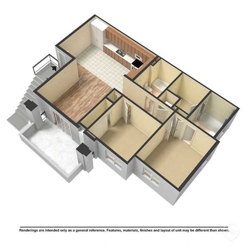 Yolo Apartments 3D floor plan image